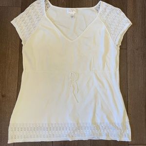 Loft White Tie Top